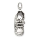 Sterling Silver Antiqued Baby Shoe Pendant - Image 2
