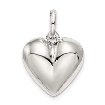 Sterling Silver Puffed Heart Charm