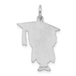 Sterling Silver Rhodium-plated Owl Polished Charm - Image 3