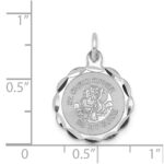 Sterling Silver Rhodium-plated St. Christopher Medal Charm - Image 3