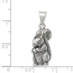 Sterling Silver Antiqued Squirrel Charm - Image 3