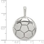 Sterling Silver Antiqued Soccer Ball Pendant - Image 3