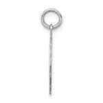 Sterling Silver/Rhodium-plated Brocaded Letter I Initial Pendant - Image 2