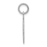 Sterling Silver/Rhodium-plated Brocaded Letter W Initial Pendant - Image 2