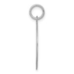 Sterling Silver Rhodium-plated Brocaded Letter J Initial Charm - Image 2