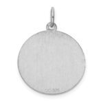 Sterling Silver Rhodium-plated Brocaded Letter J Initial Charm - Image 4