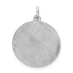 Sterling Silver Rhodium-plated Brocaded Letter S Initial Charm - Image 4