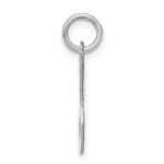 Sterling Silver Rhodium-plated Stamped Letter J Initial Charm - Image 2