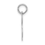 Sterling Silver Rhodium-plated Stamped Initial K Charm - Image 2