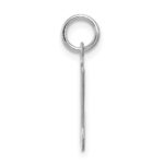 Sterling Silver Rhodium-plated Stamped Letter M Initial Charm - Image 2