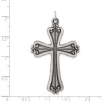Sterling Silver Antiqued Cross Charm - Image 3
