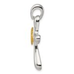 Sterling Silver & Vermeil Dove Cross Pendant - Image 2