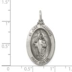 Sterling Silver Antiqued Saint Jude Thaddeus Medal - Image 3