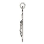 Sterling Silver Antiqued INRI Crucifix Pendant - Image 2