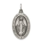 Sterling Silver Antiqued Miraculous Medal