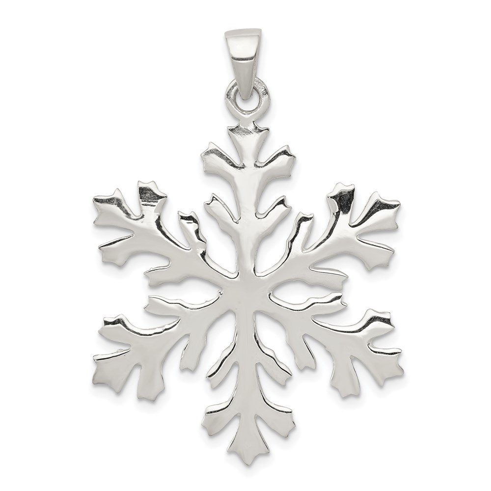 QC4754.jpg Sterling Silver Snowflake Pendant - Image 1