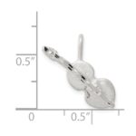 Sterling Silver Diamond Cut Violin Pendant - Image 3