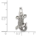 Sterling Silver Antiqued Alligator Chain Slide - Image 3