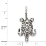 Sterling Silver Antiqued Sea Turtle Pendant - Image 3