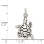 Sterling Silver Antique Turtle Charm - Image 3
