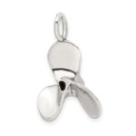 Sterling Silver 3D Antiqued Large Boat Propeller Charm - Image 5