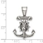 Sterling Silver Antiqued Mariner's Crucifix Pendant - Image 3