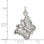 Sterling Silver Antique Butterfly Charm - Image 3