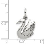 Sterling Silver Antiqued Swan Charm - Image 3