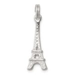 Sterling Silver Rhodium-plated Eiffel Tower Charm