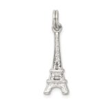 Sterling Silver Rhodium-plated Eiffel Tower Charm - Image 4