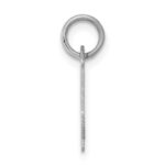 Sterling Silver Rhodium-plated Script Letter N Initial Charm - Image 2