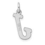 Sterling Silver Rhodium-plated Script Letter J Initial Charm - Image 3