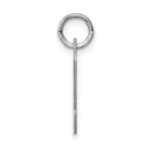 Sterling Silver Rhodium-plated Script Letter N Initial Charm - Image 2