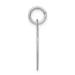 Sterling Silver Rhodium-plated Script Letter O Initial Charm - Image 2