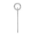 Sterling Silver Rhodium-plated Script Letter F Initial Charm - Image 2