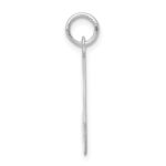 Sterling Silver Rhodium-plated Script Letter J Initial Charm - Image 2