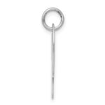 Sterling Silver Rhodium-plated Script Letter P Initial Charm - Image 2