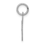 Sterling Silver Rhodium-plated Fancy Script Letter O Initial Charm - Image 2