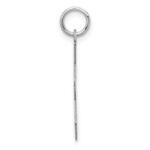 Sterling Silver Rhodium-plated Artisan Block Letter E Initial Charm - Image 2