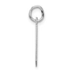 Sterling Silver Rhodium-plated Artisan Block Letter J Initial Charm - Image 3