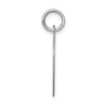 Sterling Silver Rhodium-plated Fancy Script Letter D Initial Charm - Image 2