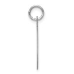 Sterling Silver Rhodium-plated Fancy Script Letter T Initial Charm - Image 2