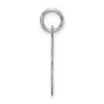 Sterling Silver Rhodium-plated Block Letter S Initial Charm - Image 2