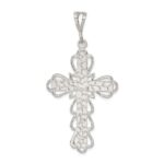 Sterling Silver Diamond-Cut Crucifix Pendant - Image 4