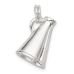 Sterling Silver Rhodium-plated Megaphone Charm - Image 4