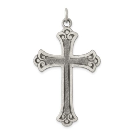 Sterling Silver Antiqued Cross Pendant