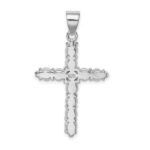 Sterling Silver Rhodium-platedFW Cultured Pearl Cross Pendant - Image 4