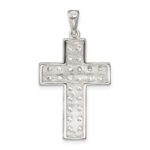 Sterling Silver Rhodium-plated CZ Latin Cross Pendant - Image 4