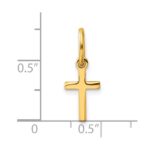 Sterling Silver Gold-tone Polished Small Cross Charm - Image 4