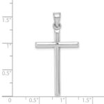 Sterling Silver Rhodium-plated Latin Cross Pendant - Image 3